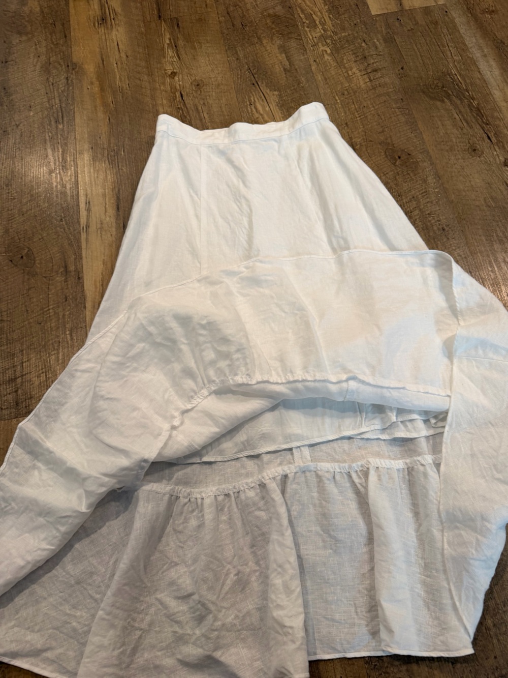 Reformation Yucca Linen Midi Skirt in White Size 0 see description - Picture 5 of 8